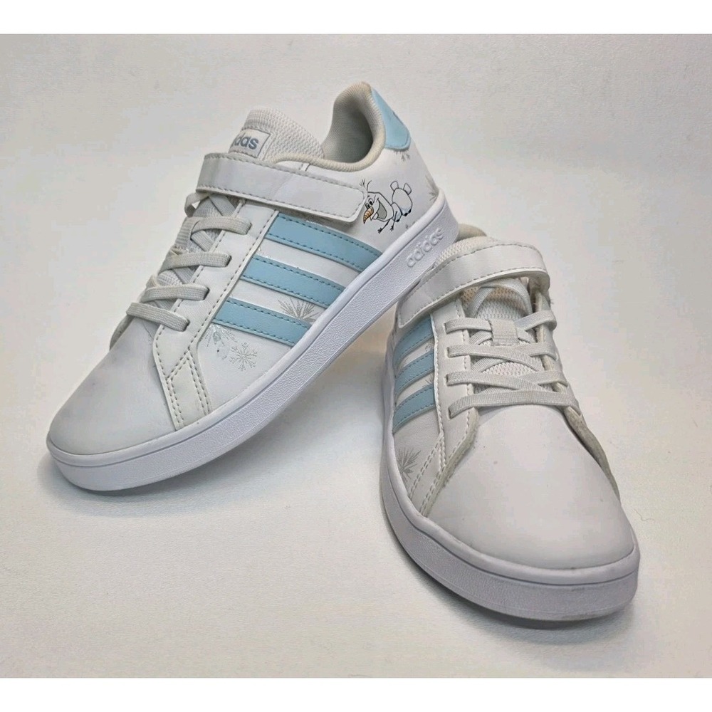 Girls Size 3 ADIDAS Grand Court Olaf 'Frozen 2' Sneakers